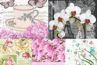 Designer Large Napkins Kit - Floral Set 1