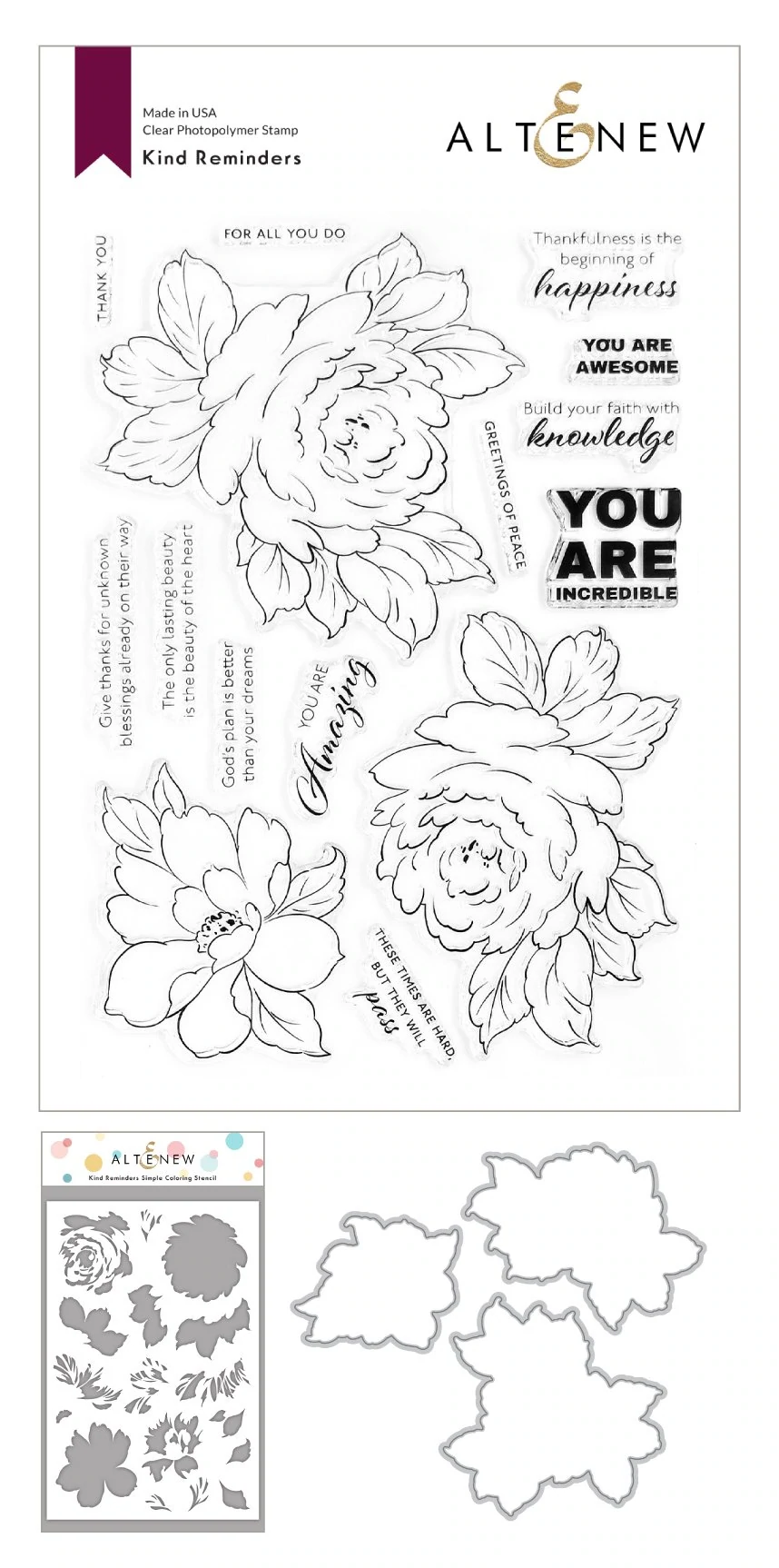 Altenew -Kind Reminders Bundle Set